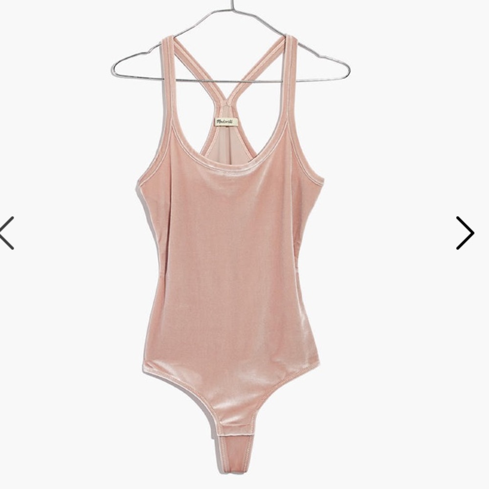 madewell Velvet racerback sleeveless body suit